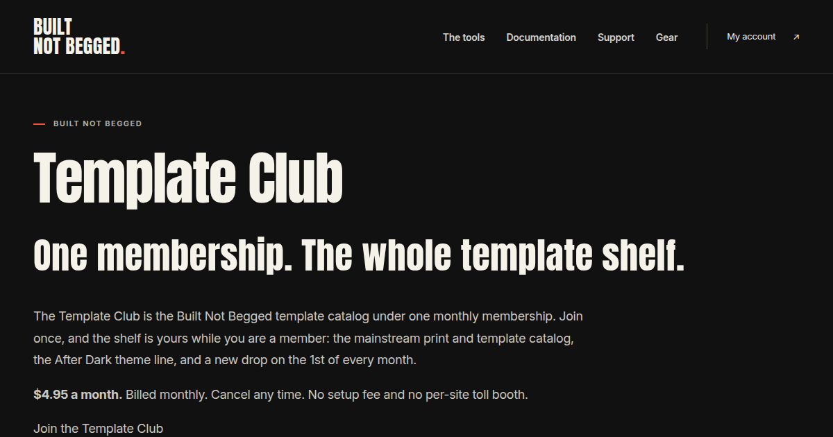 Template Club artwork