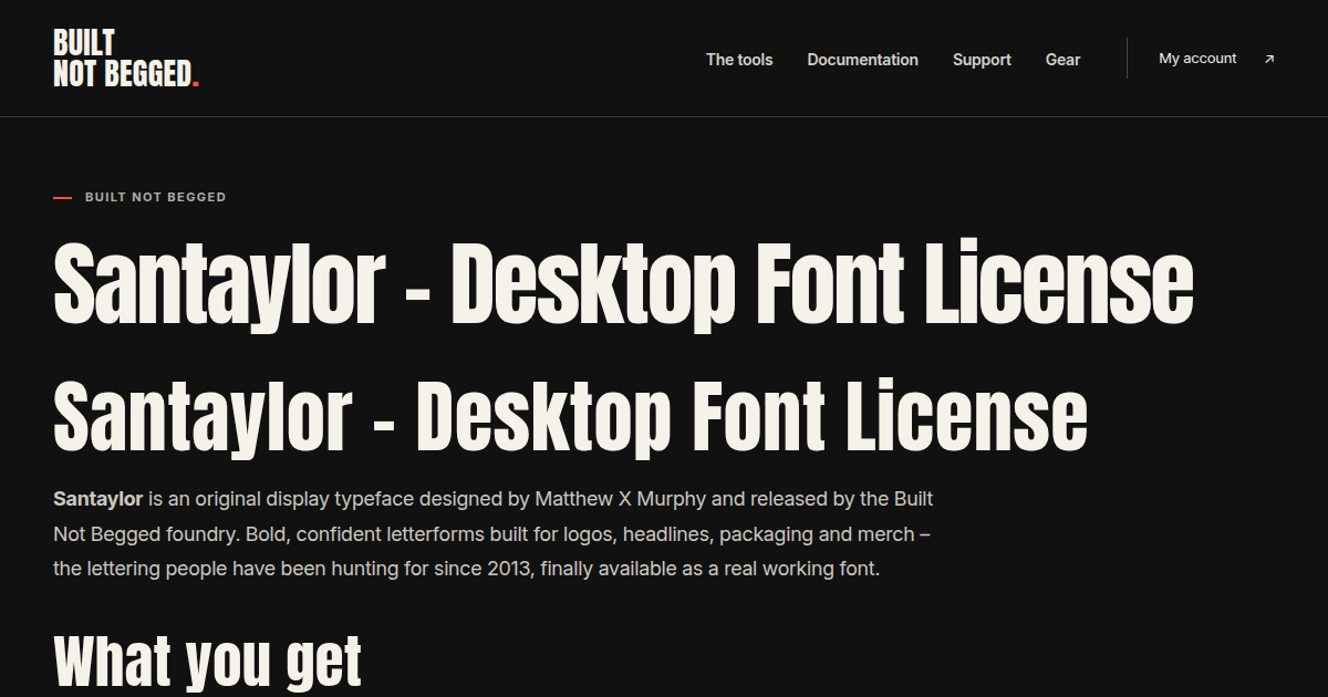 Santaylor font family artwork