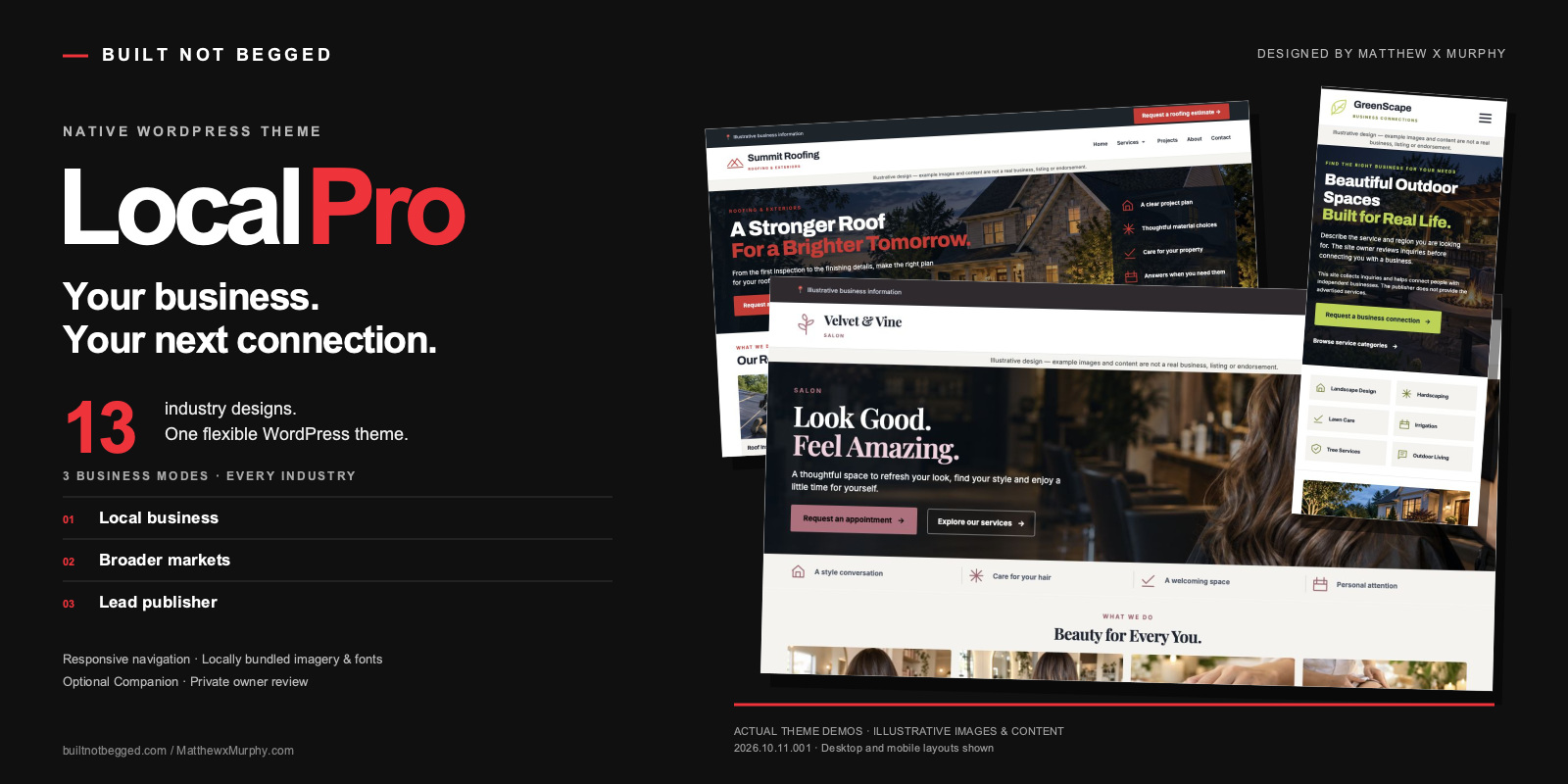LocalPro theme designs